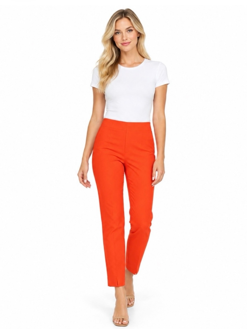 Gretchen Scott Gripe Less Tangerine Slim Pant